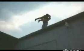 Insane Backyard Wrestling Roof Drop